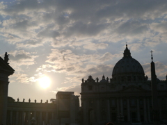 ヴァチカンと夕日