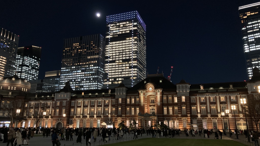 Tokyo Station at 5:30 p.m.