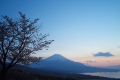 山中湖にて