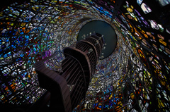 Stained glass tower