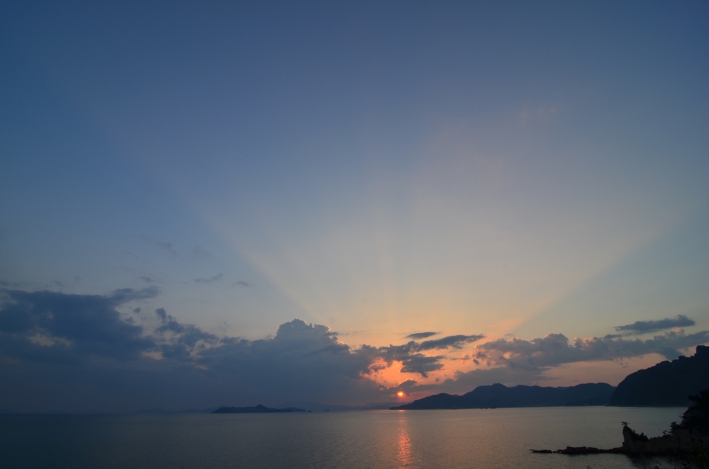 夕日