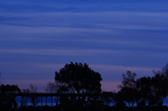 夕暮れ時　曇り空