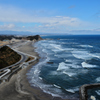 塩野崎灯台から見る薄磯海水浴場