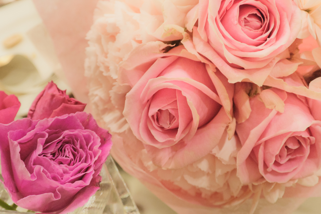 結婚式のお花。