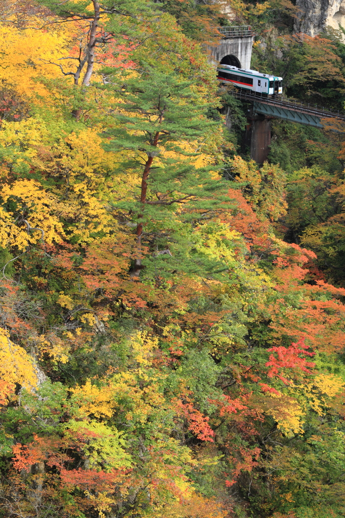 鳴子峡と陸羽東線