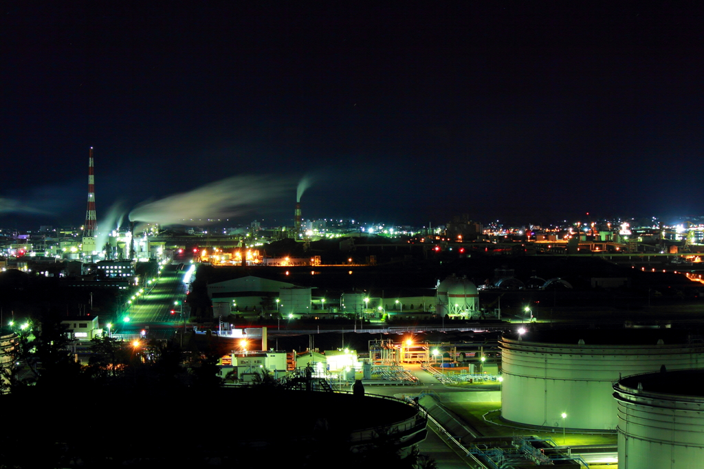 小名浜港の夜景