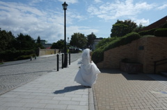 街中の花嫁