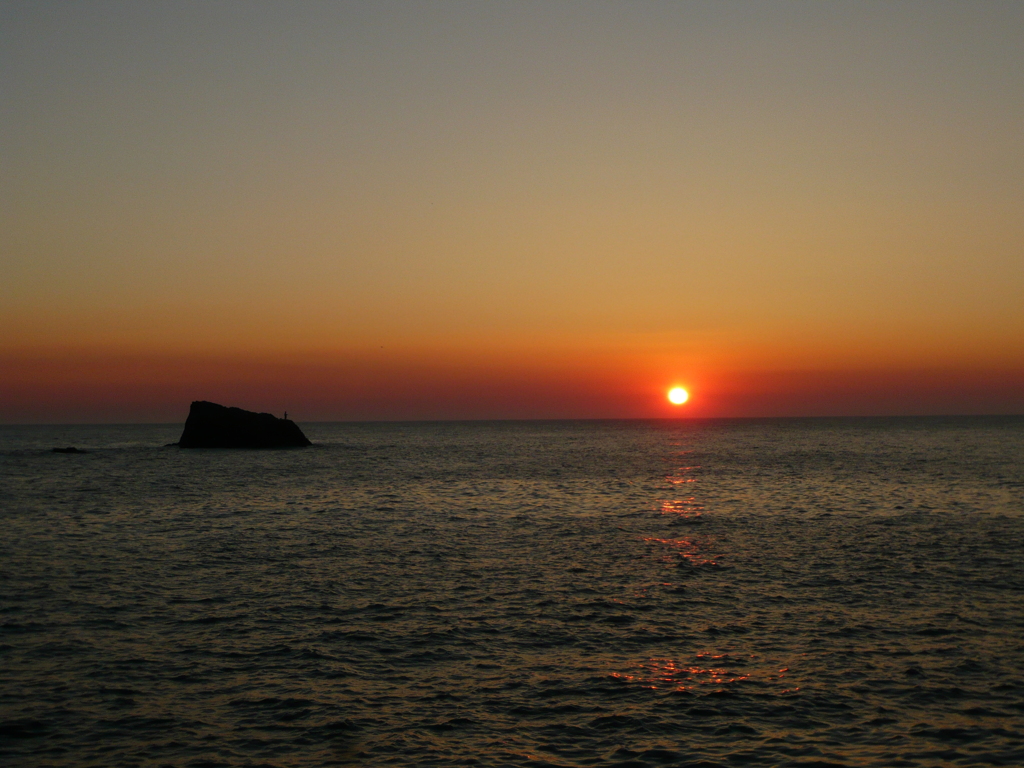 日本海の夕日