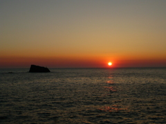 日本海の夕日