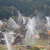 白川郷の放水3