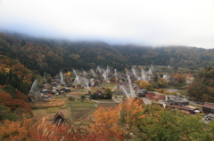 白川郷の放水1
