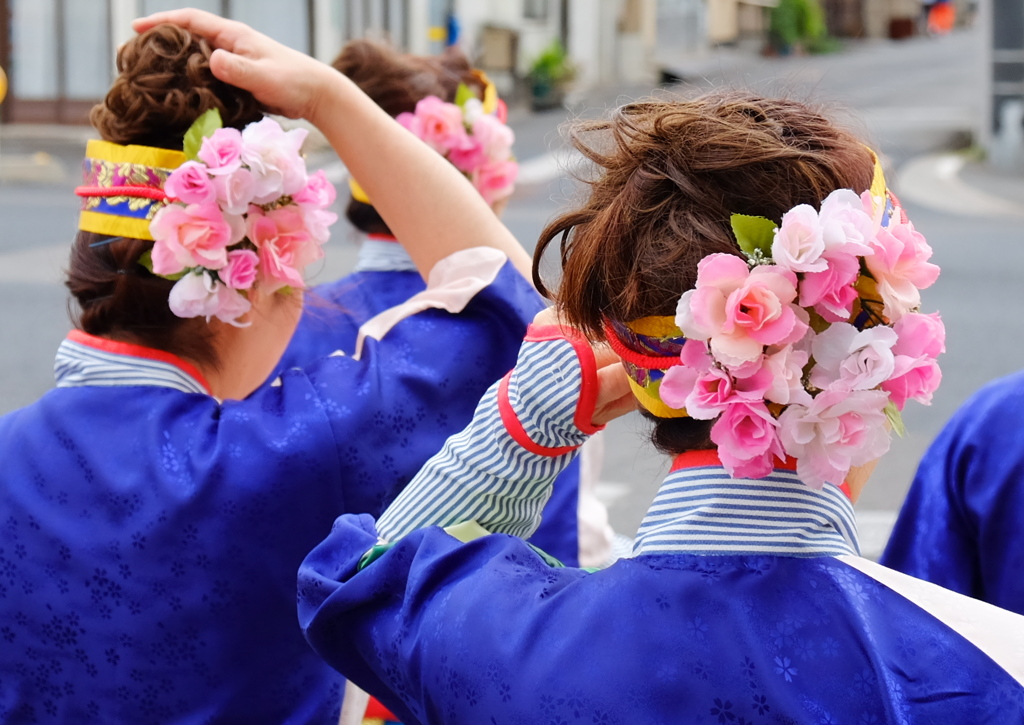 バラの髪飾り