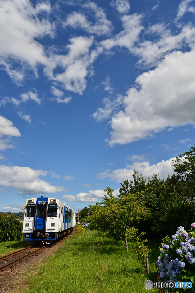 鮎川駅の夏