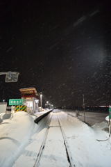 羽前金沢駅の冬