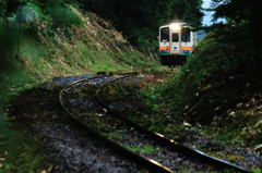 夏の雨　山形鉄道
