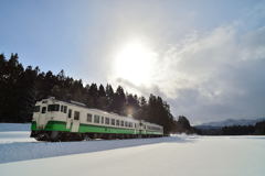 雪原を走る