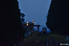 蚕桑駅発車　山形鉄道