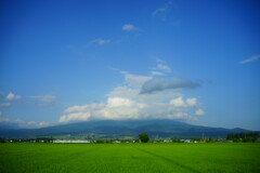 磐梯山のある風景