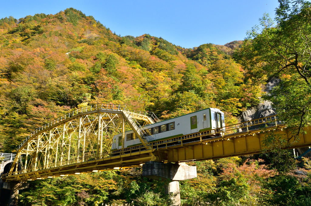 米坂線　荒川橋梁