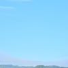 朝の月