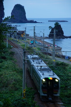 日本海の夕方