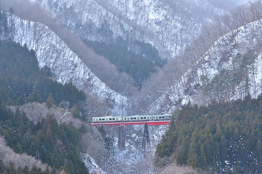 四ノ沢橋梁の冬
