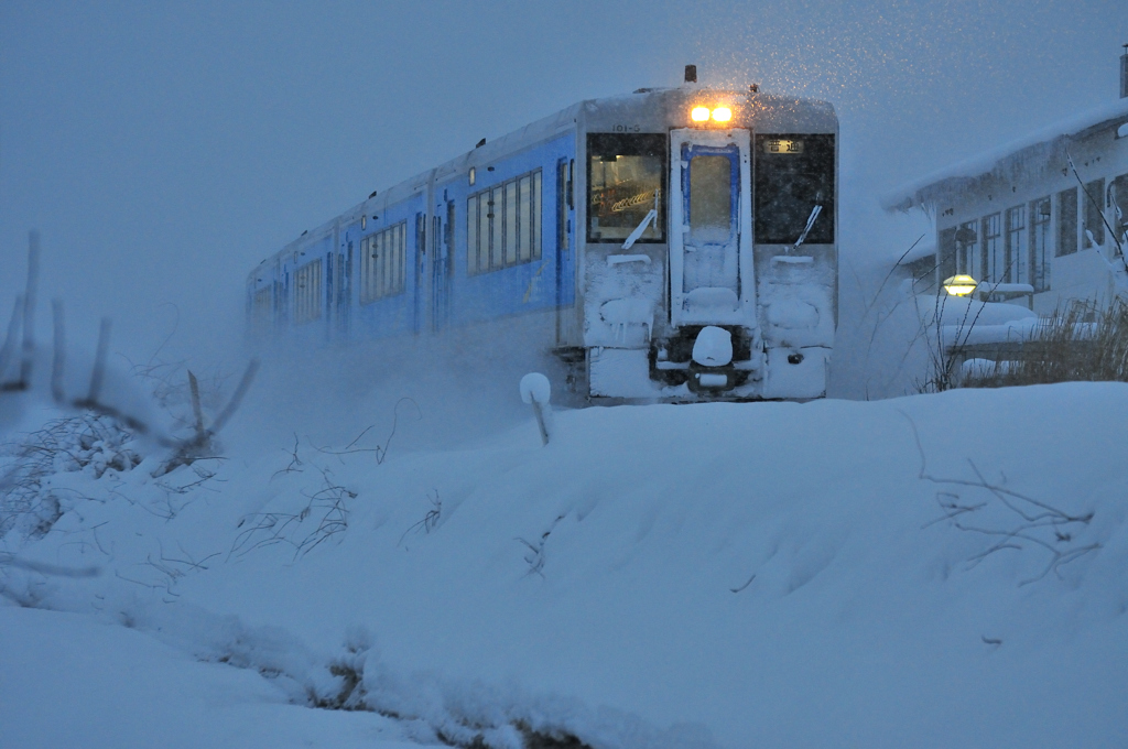 大雪のため