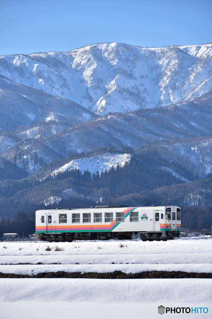 春の予感　山形鉄道：蚕桑〜鮎貝