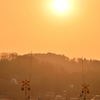春の夕日