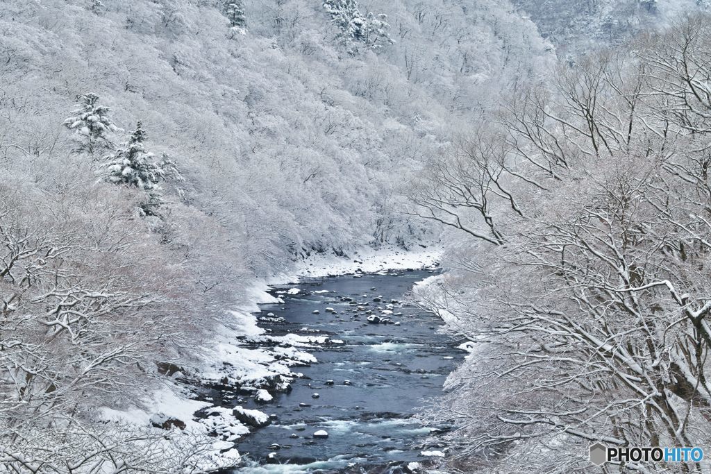 塩原渓谷雪景色