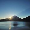 本栖湖の朝