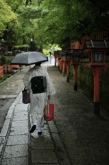 雨　急ぎ足