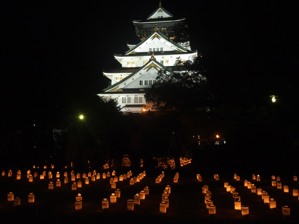 「城灯りの景」