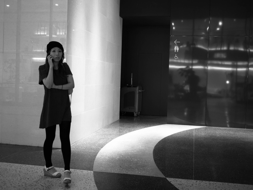 black and white