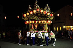 秋祭りの舞台まわし