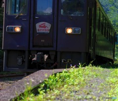 車窓に「夏」