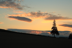 美馬牛夕景