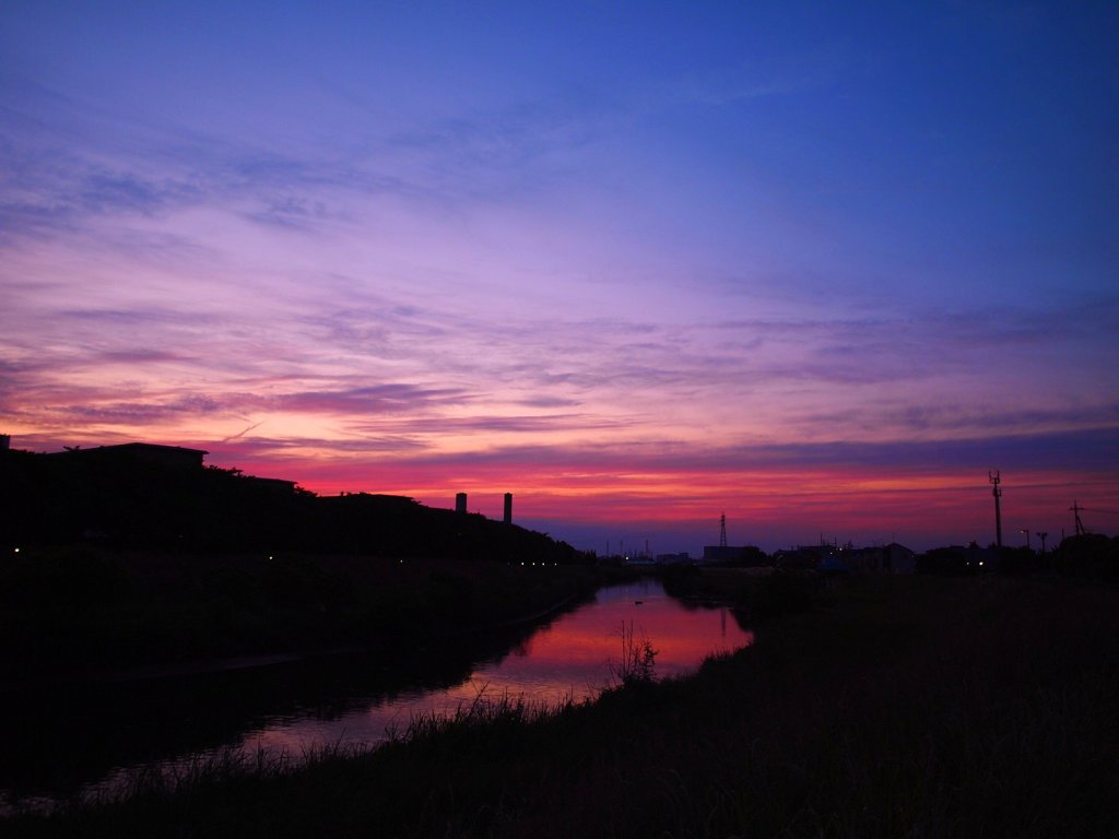 夕暮れの綾瀬川