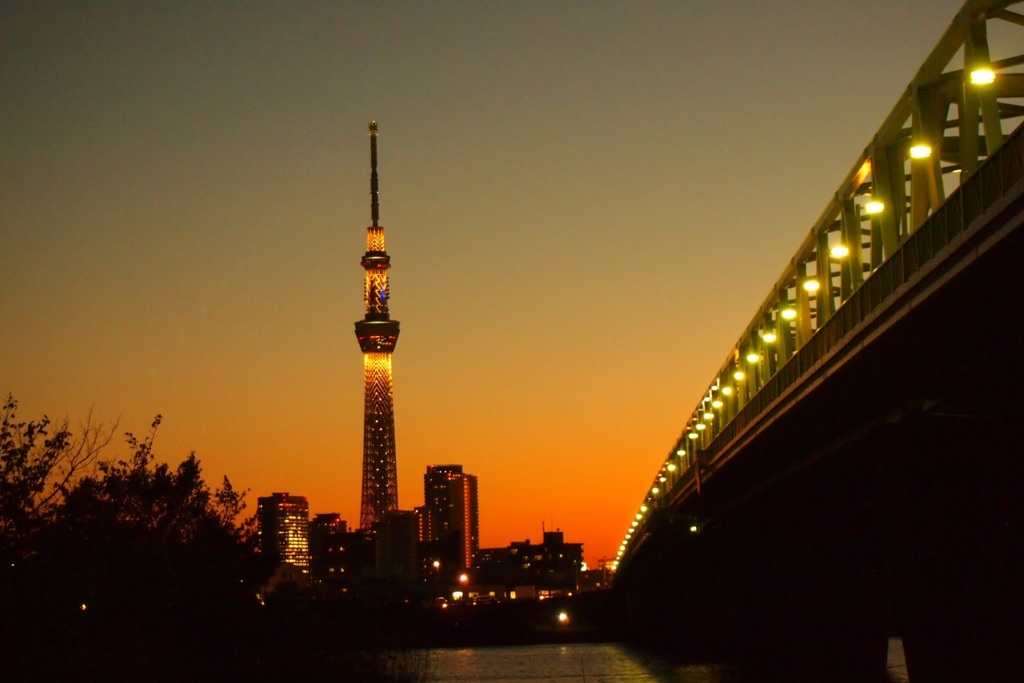 木根川橋夕景