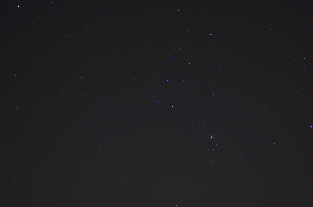 オリオン座三ツ星付近