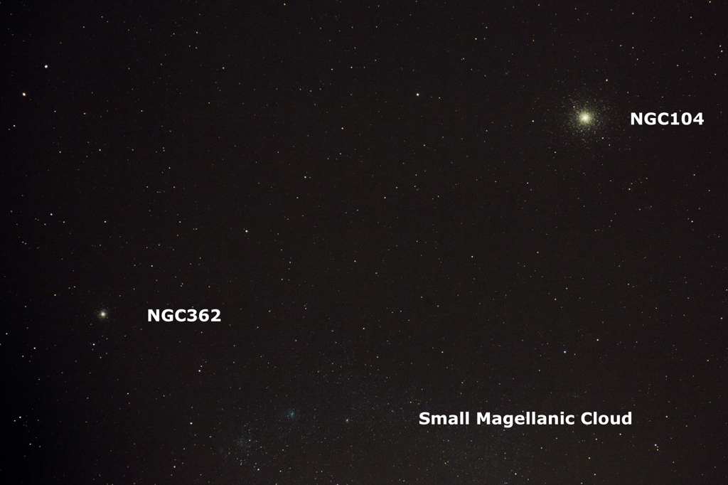 小マゼラン星雲上のNGC104とNGC362