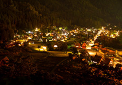 白川郷　夜景