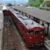 人吉駅にて