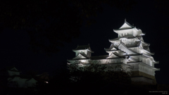 西から夜の姫路城②