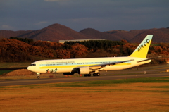 夕刻の函館空港