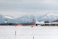 函館空港　冬景色