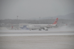 函館空港冬景色
