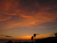大村湾の夕日