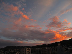 ベランダからの夕焼け
