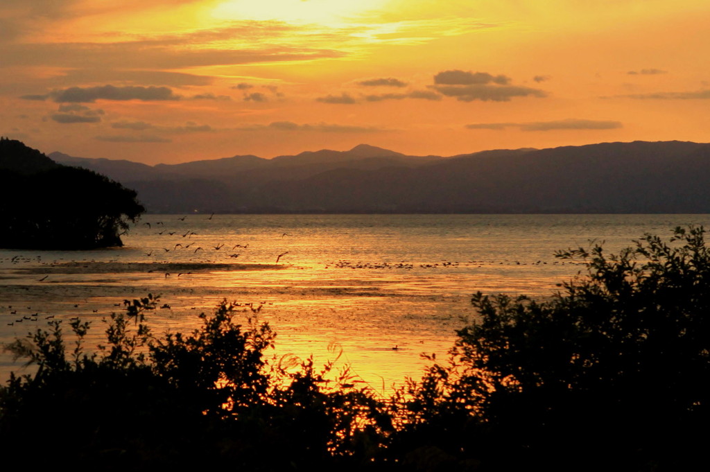 湖北の夕焼け